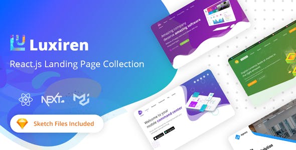 Luxiren - React JS Landing Page Collection