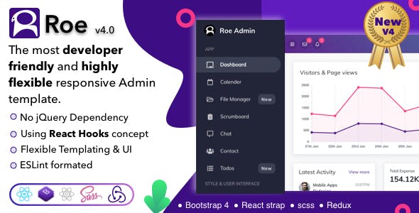 Roe - ReactJS Admin Dashboard Template