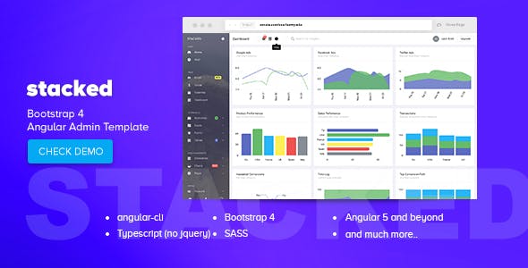 Stacked - Bootstrap 4 Angular Admin Template