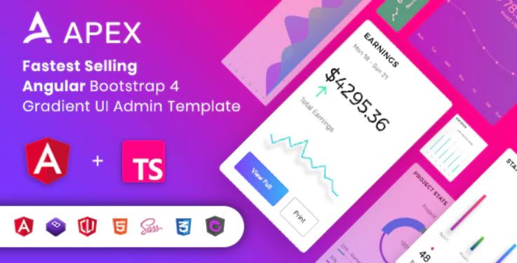 Apex - Angular 11+ & Bootstrap 4 HTML Admin Template