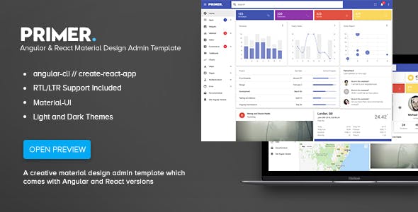 Primer - Angular & React Material Design Admin Template